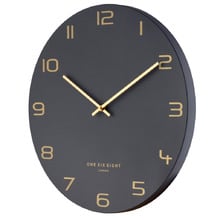 Charcoal Blake Metal Wall Clock